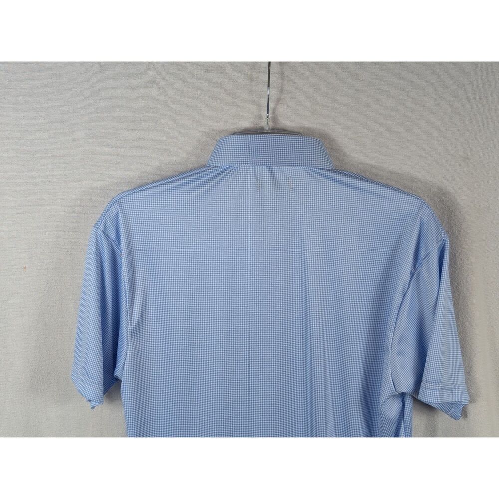 Collars & Co Blue Plaid Polo Shirt Men's Size Small - Picture 9 of 10